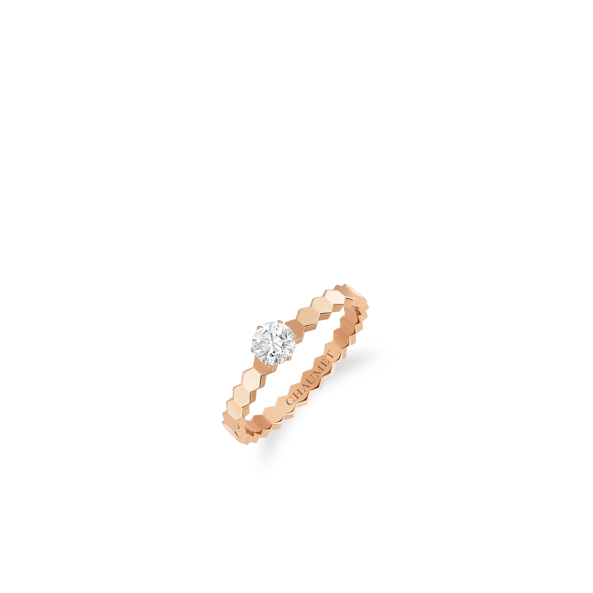 CHAUMET - BEE DE CHAUMET - BAGUE - Solitaire en or rose, diamant 0.30 carat - J4NC00