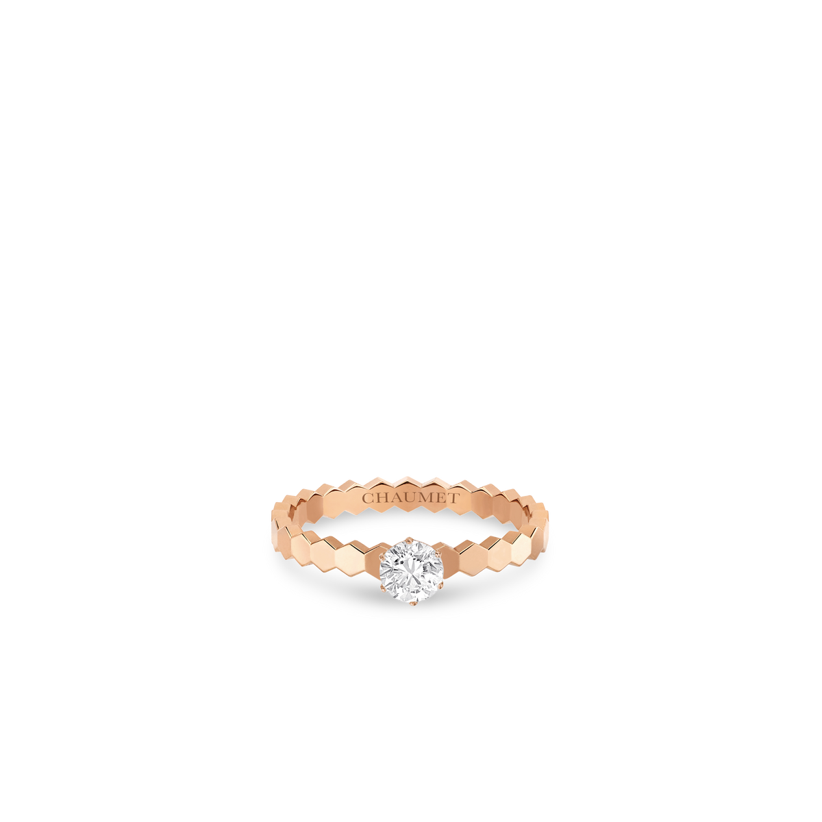 CHAUMET - BEE DE CHAUMET - BAGUE - Solitaire en or rose, diamant 0.30 carat - J4NC00