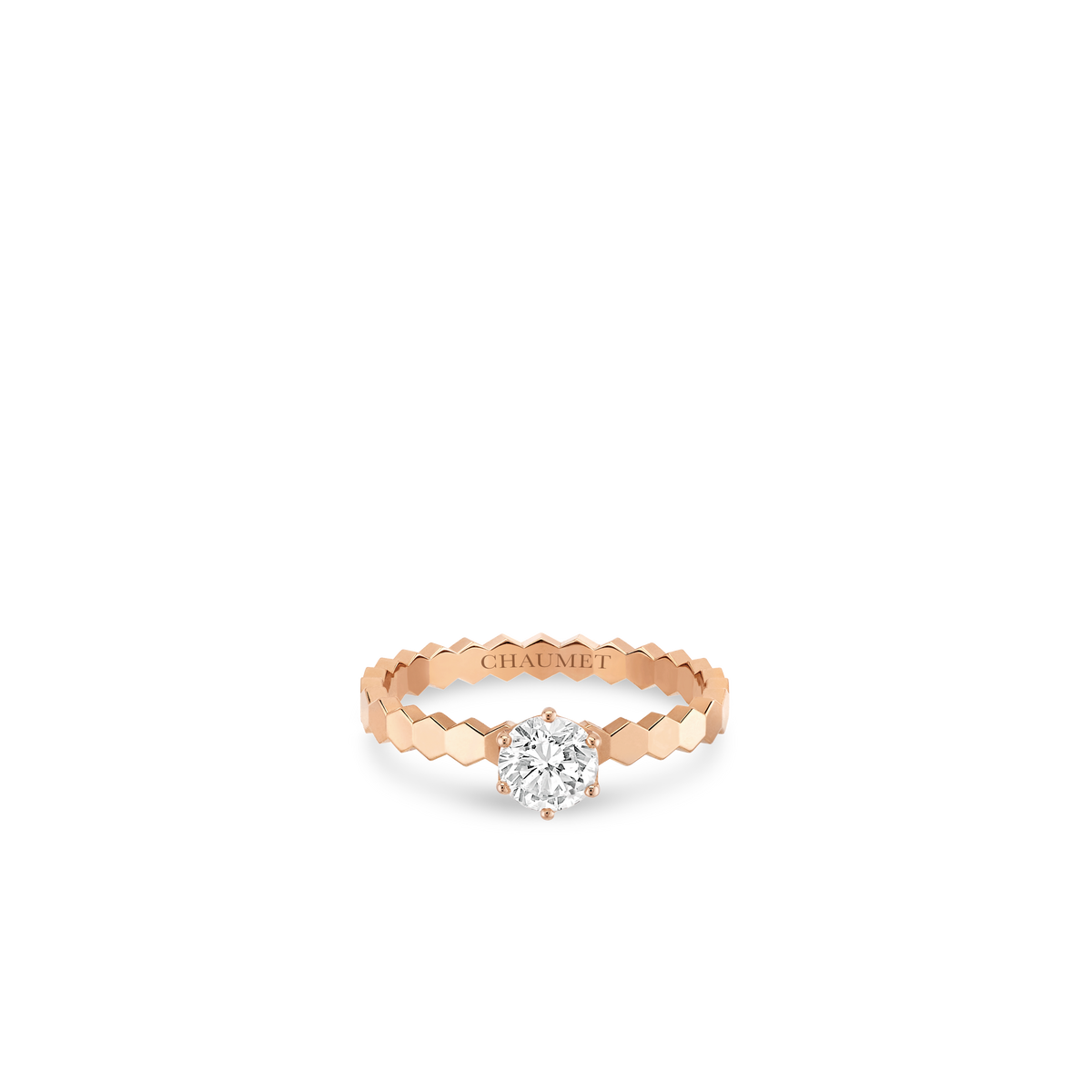 CHAUMET - BEE DE CHAUMET - BAGUE - Solitaire en or rose, diamant 0.50 carat - J4NG00