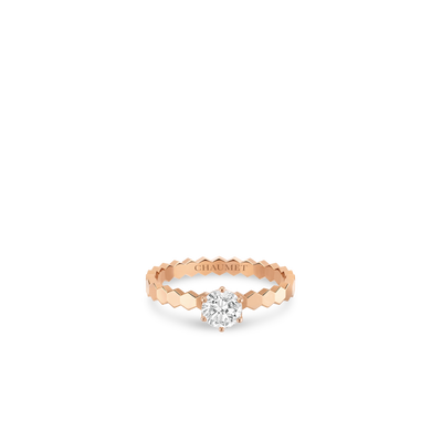 CHAUMET - BEE DE CHAUMET - BAGUE - Solitaire en or rose, diamant 0.50 carat - J4NG00