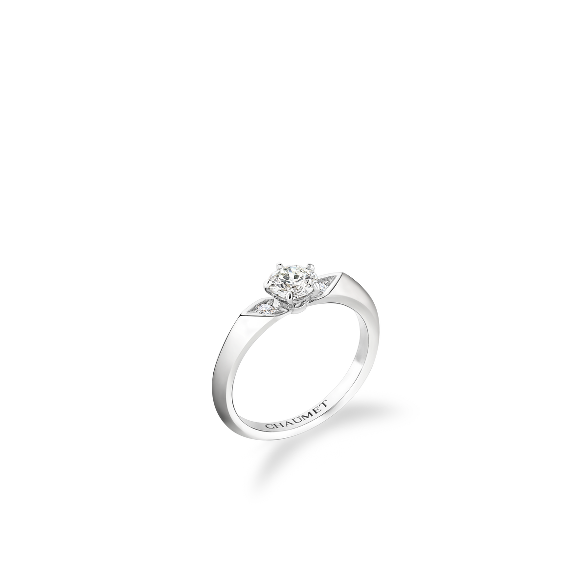 CHAUMET - JOSÉPHINE - RING - Platinum solitaire, 0.50 carat diamond, diamonds - J83865