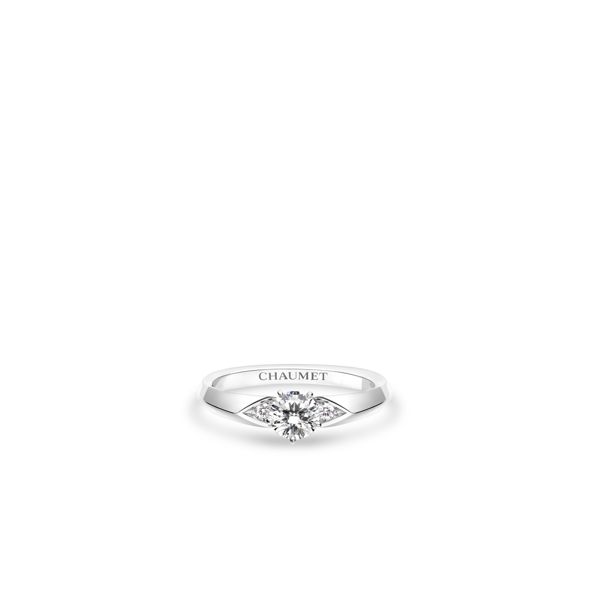 CHAUMET - JOSÉPHINE - RING - Platinum solitaire, 0.50 carat diamond, diamonds - J83865