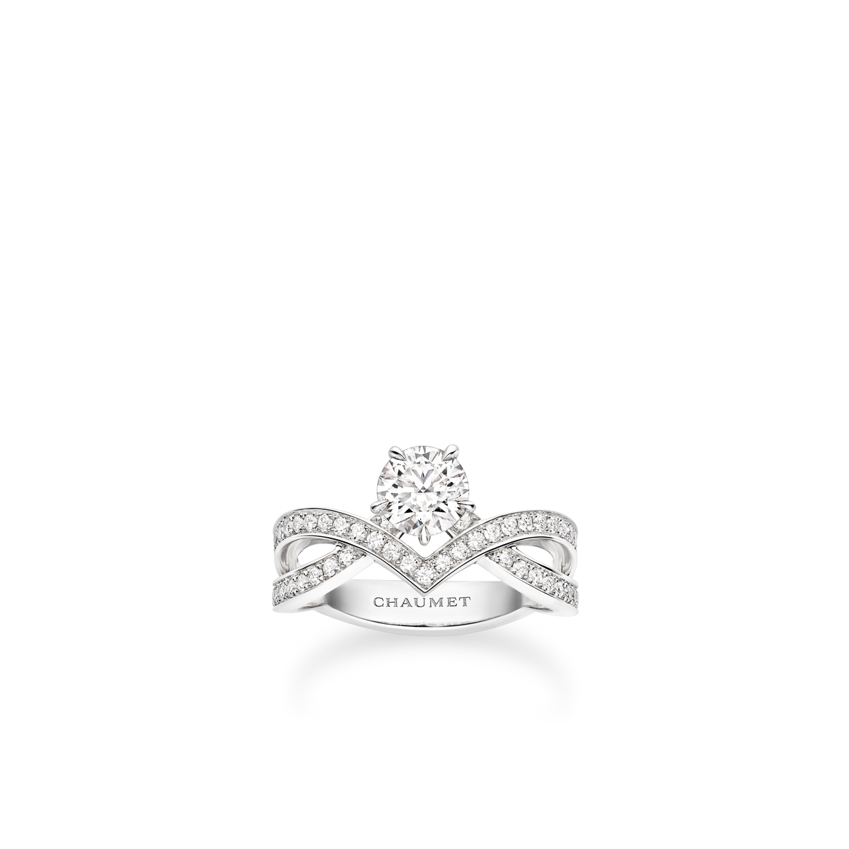 CHAUMET - JOSÉPHINE - BAGUE - Solitaire en platine, diamant 0.50 carat, diamants - J84089