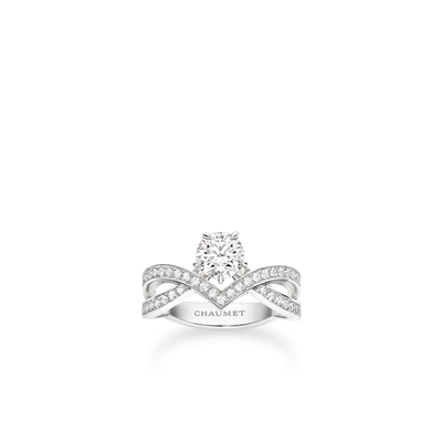 CHAUMET - JOSÉPHINE - BAGUE - Solitaire en platine, diamant 0.50 carat, diamants - J84089