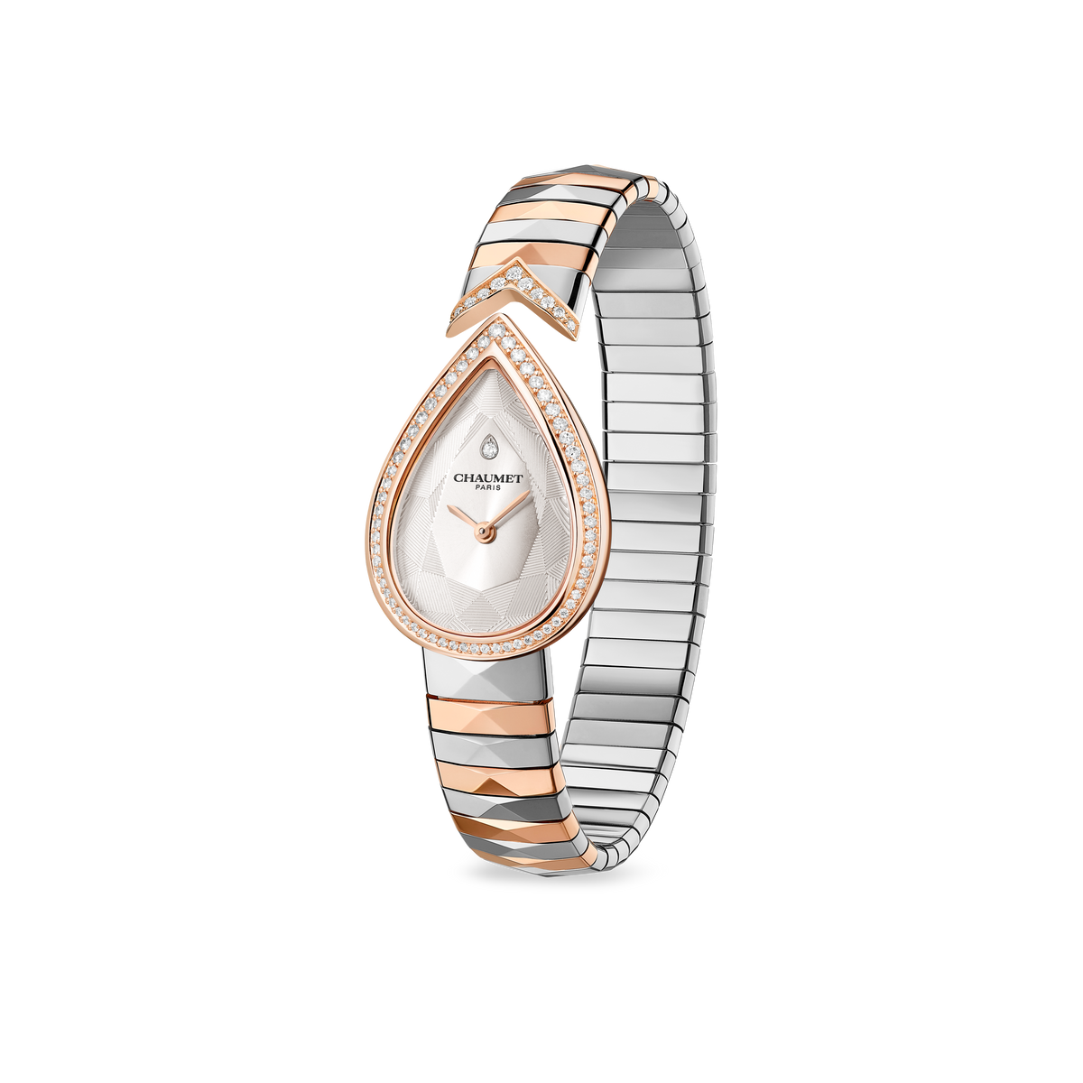 CHAUMET - JOSÉPHINE - WATCH - Steel and rose gold watch, diamonds - W85965