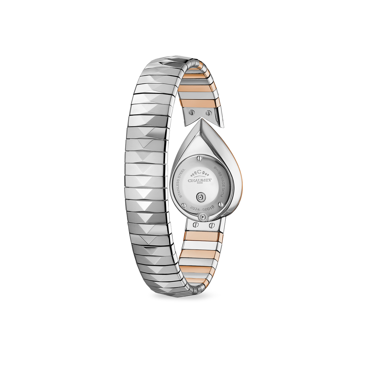 CHAUMET - JOSÉPHINE - WATCH - Steel and rose gold watch, diamonds - W85965