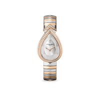 Montre en acier et or rose, diamants