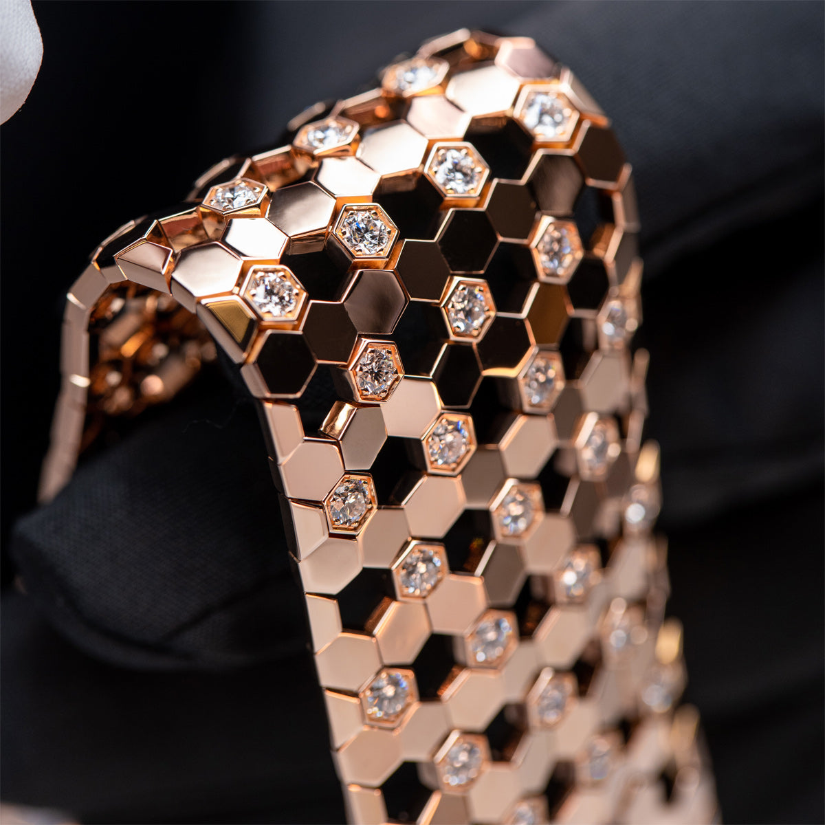 CHAUMET - بي دو شوميه - سوار - سوار مفتوح من الذهب الوردي، ألماس - 085403
