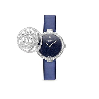 CHAUMET - LAURIER - WATCH - White gold secret watch, diamonds - W83798