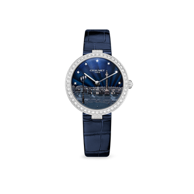 CHAUMET - تورساد دو شوميه - ساعة - ساعة من الذهب الأبيض، مينا بتقنية طلاء المينا النارية ”غران فو“ - W84530