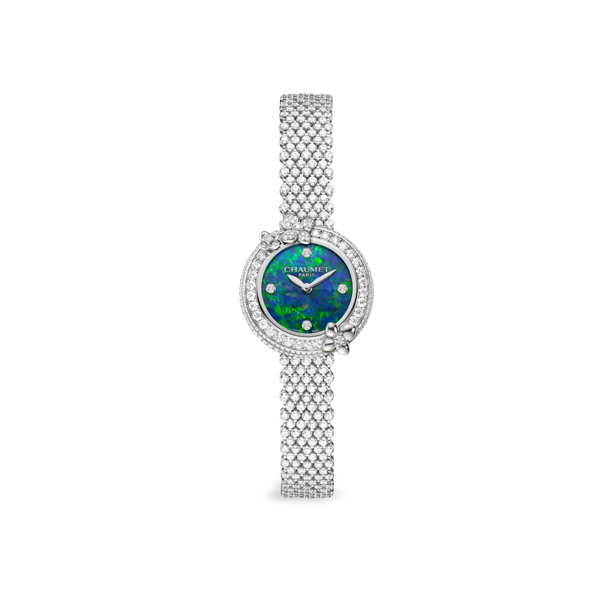 CHAUMET - HORTENSIA - WATCH - White gold watch, opal and diamonds - W84826