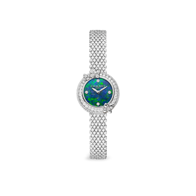 CHAUMET - HORTENSIA - WATCH - White gold watch, opal and diamonds - W84826