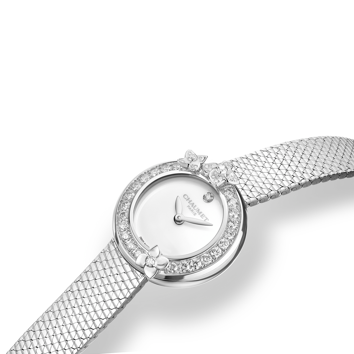 CHAUMET - HORTENSIA - WATCH - Steel watch, diamonds - W85410