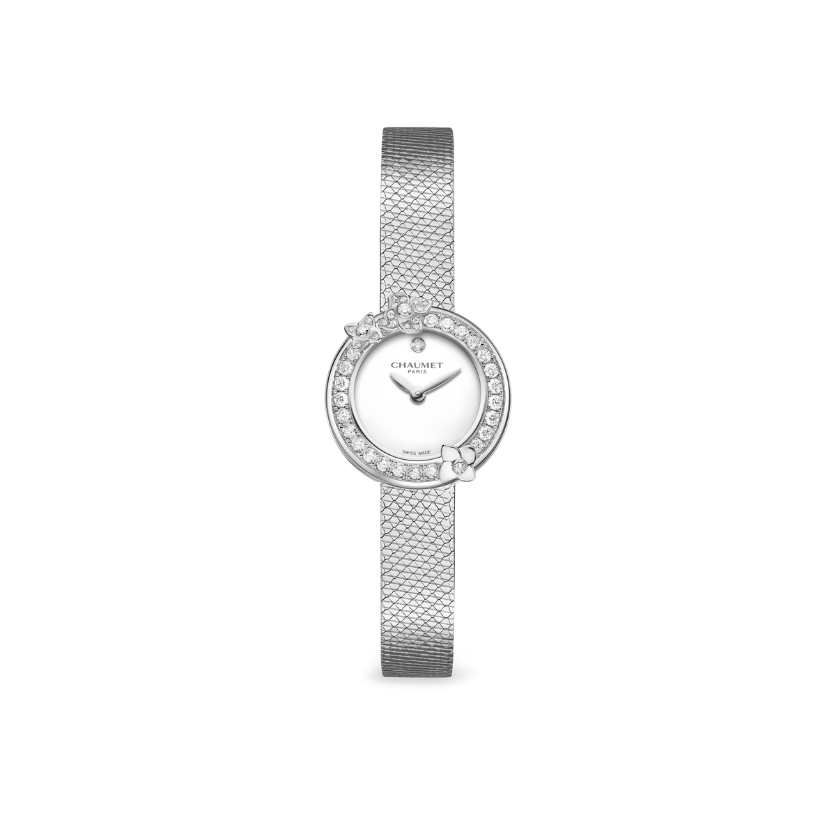 CHAUMET - HORTENSIA - WATCH - Steel watch, diamonds - W85410