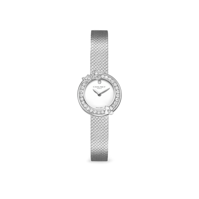 CHAUMET - HORTENSIA - WATCH - Steel watch, diamonds - W85410