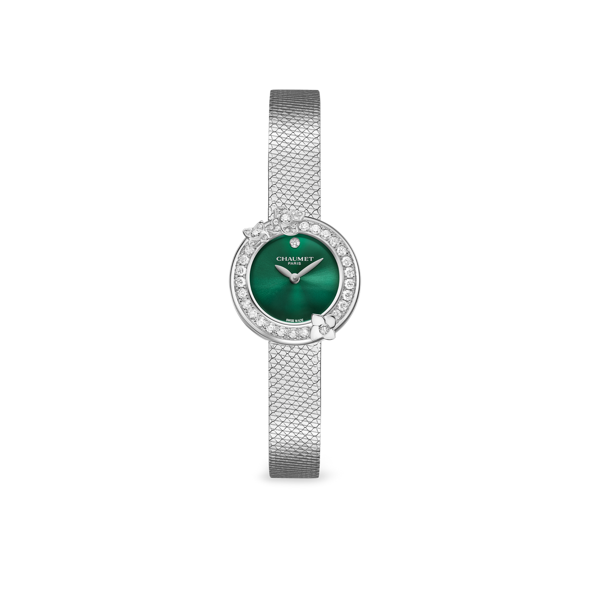 CHAUMET - 호텐시아 - 시계 - 스틸 워치, 다이아몬드 - W85411