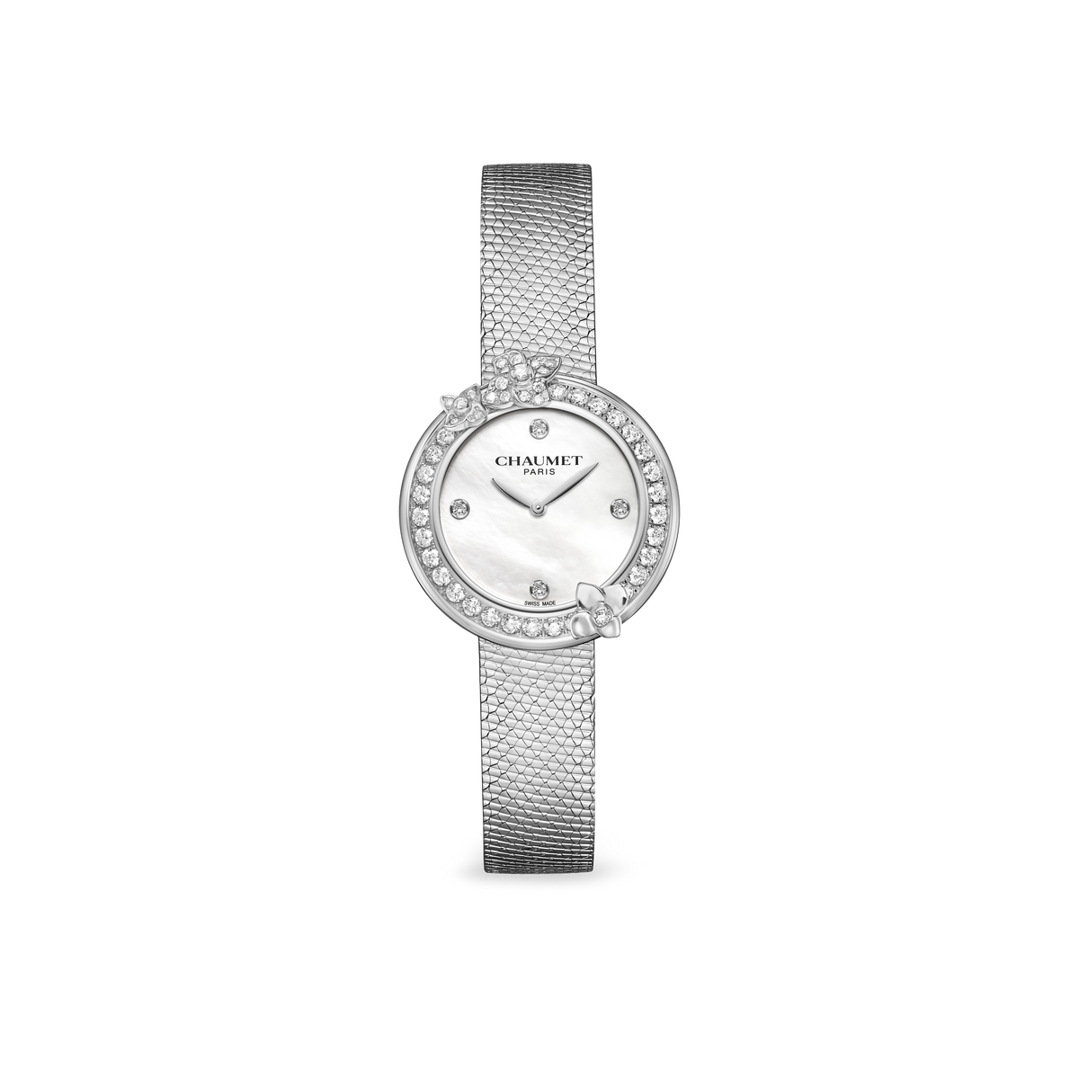 CHAUMET - HORTENSIA绣球花 - 腕表 - 精钢腕表，珍珠母贝和钻石 - W85413