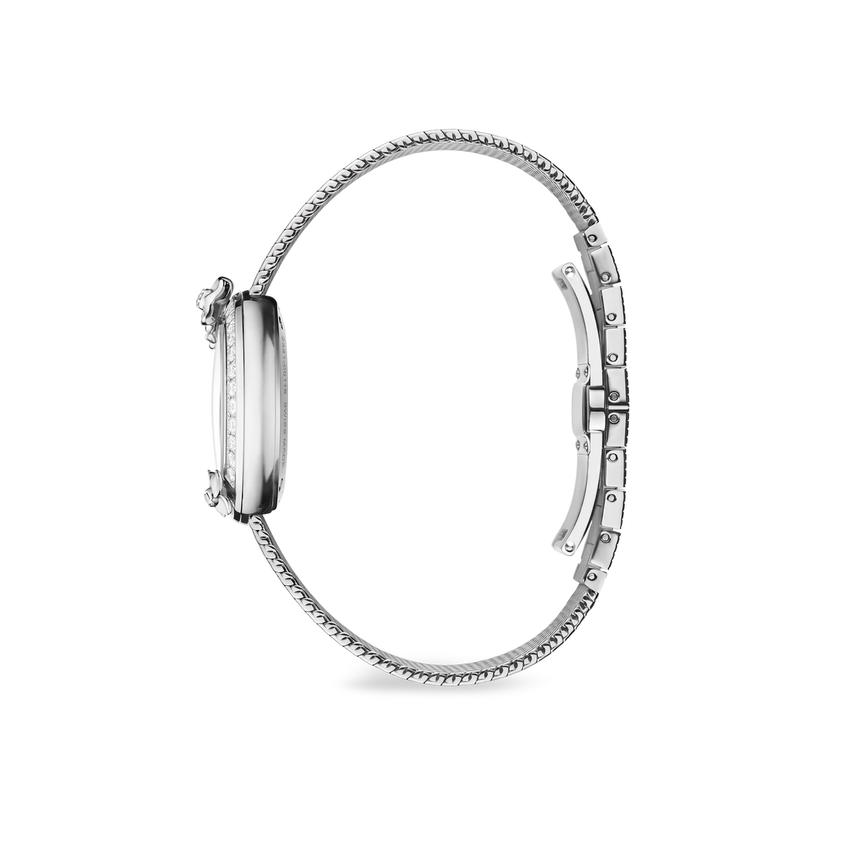 CHAUMET - HORTENSIA - WATCH - Steel watch, malachite and diamonds - W85414