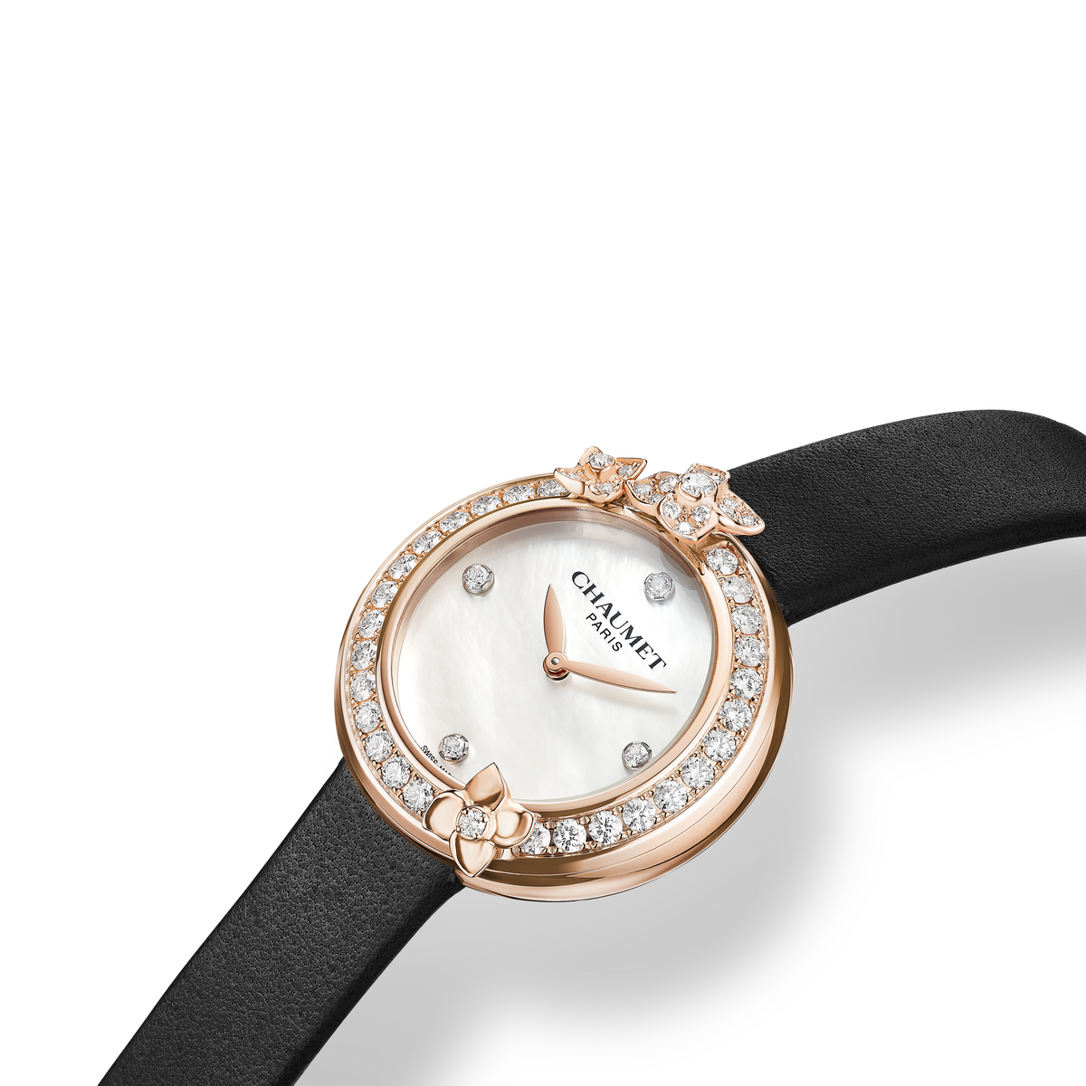 CHAUMET - HORTENSIA绣球花 - 腕表 - 玫瑰金腕表，珍珠母贝和钻石 - W85416