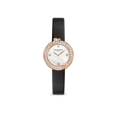 CHAUMET - HORTENSIA绣球花 - 腕表 - 玫瑰金腕表，珍珠母贝和钻石 - W85416