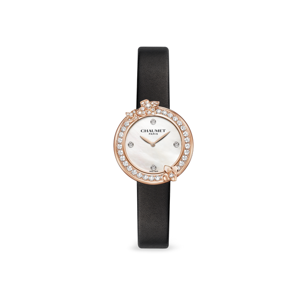 CHAUMET - HORTENSIA - WATCH - Rose gold watch, mother-of-pearl and diamonds