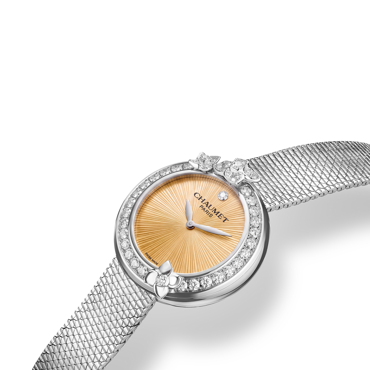 CHAUMET - HORTENSIA - MONTRE - Montre en acier, or jaune et diamants - W85989
