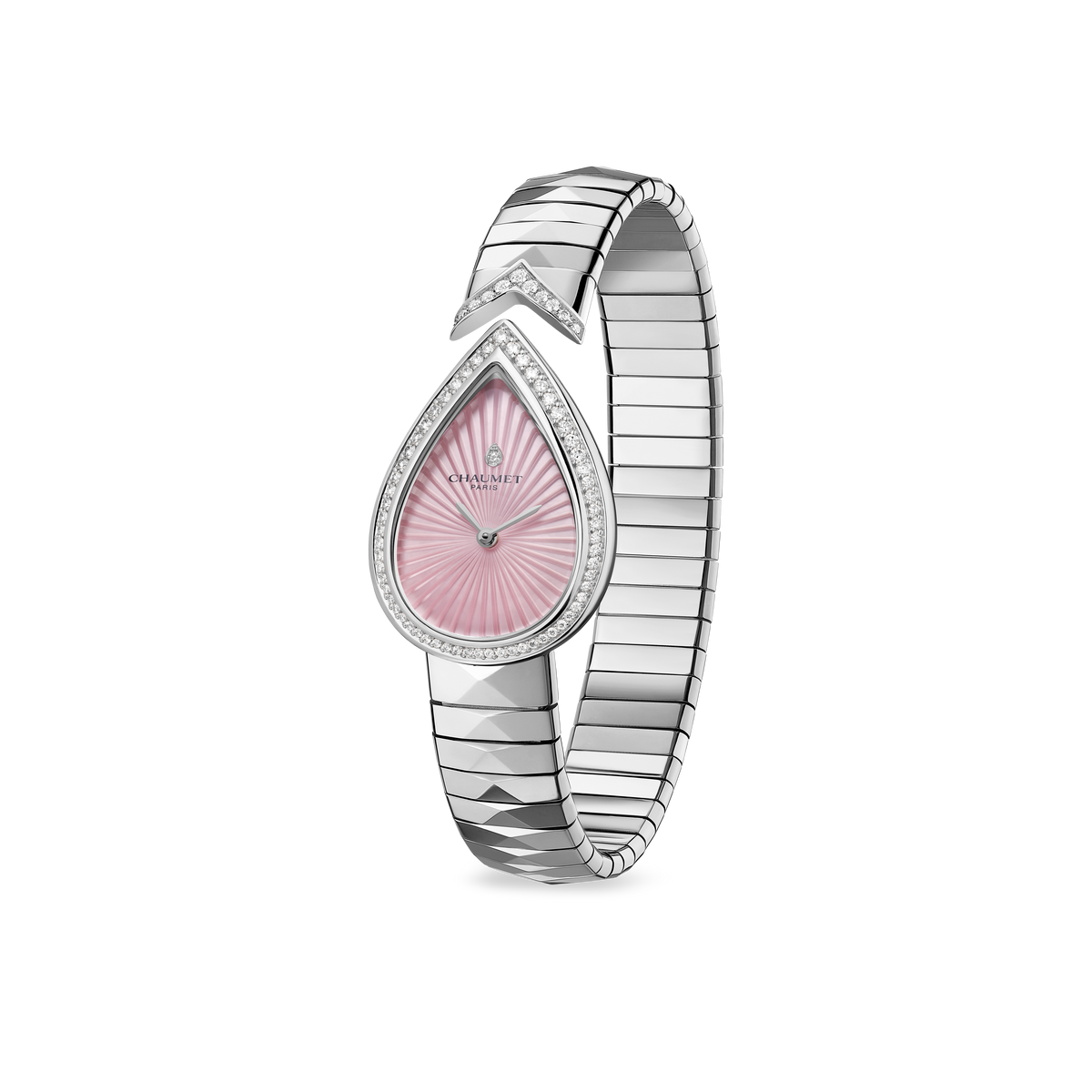 CHAUMET - Joséphine约瑟芬 - 腕表 - 精钢腕表，珍珠母贝和钻石 - W86052