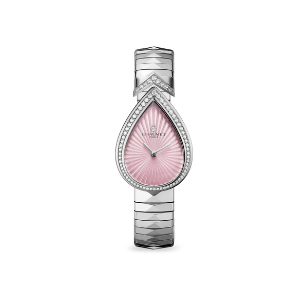 CHAUMET - JOSÉPHINE - WATCH - Steel watch, mother-of-pearl and diamonds