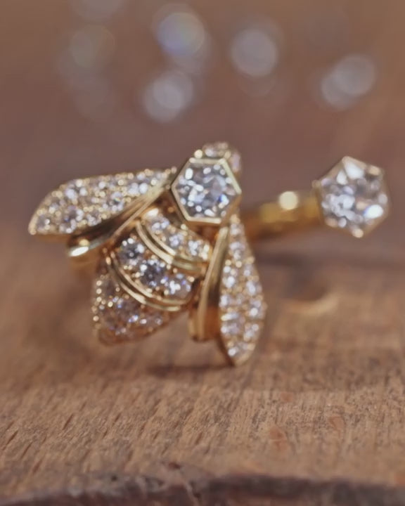Yellow gold ring, diamonds BEE DE CHAUMET Yellow Gold Diamond