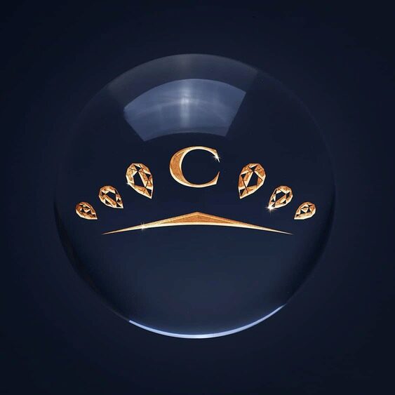 正規新古 ショーメ ティアラ ロゴ クリスタルペーパーウェイト