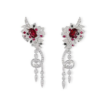 Le Jardin de Chaumet High Jewellery vine leave earrings