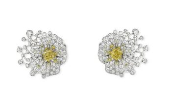 Le Jardin de Chaumet High Jewellery pansy earrings