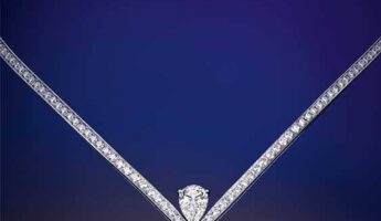 Necklace pear shapped diamond