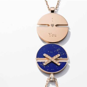 Jeux de Liens pendant engraving rose gold