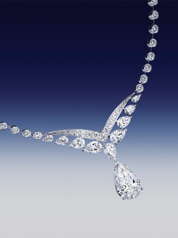 Josephine high jewellery necklace chaumet white gold diamond