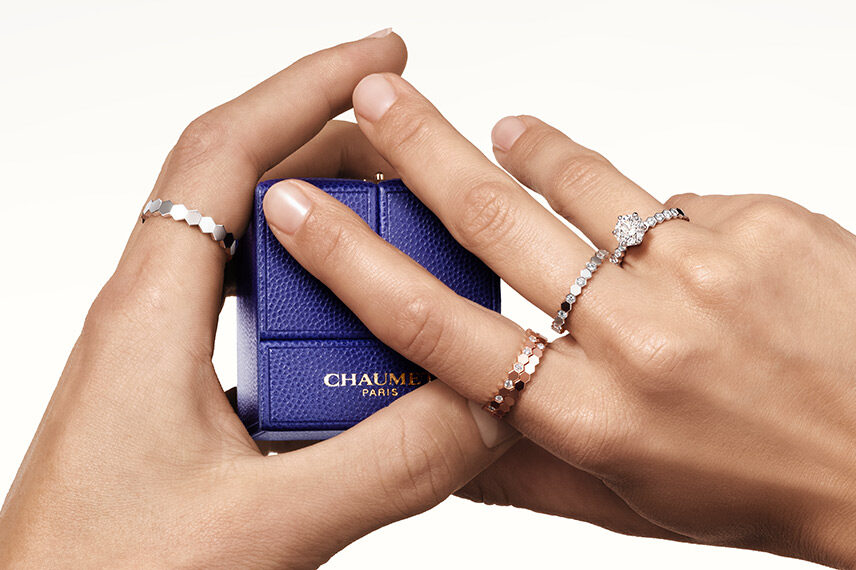 Chaumet blue box rings