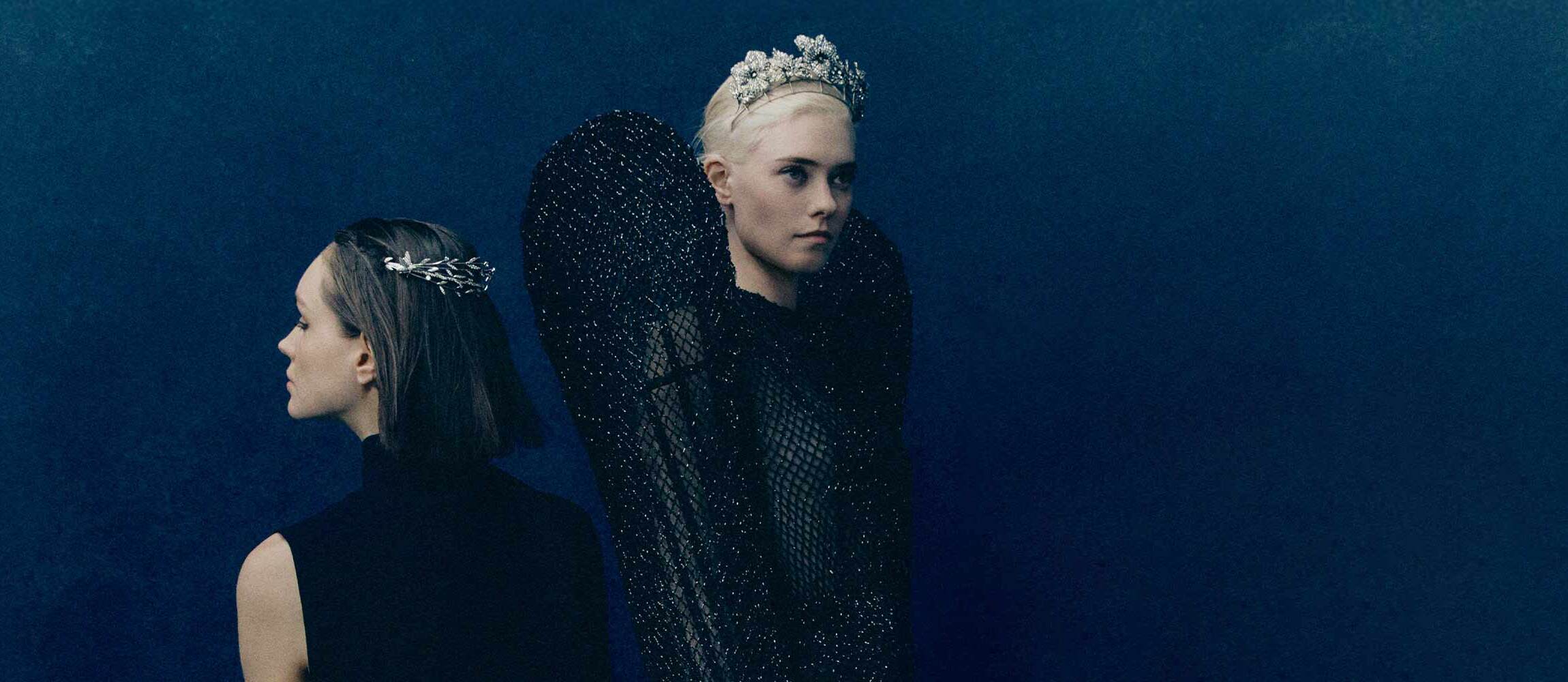 models wearing tiaras from Chaumet