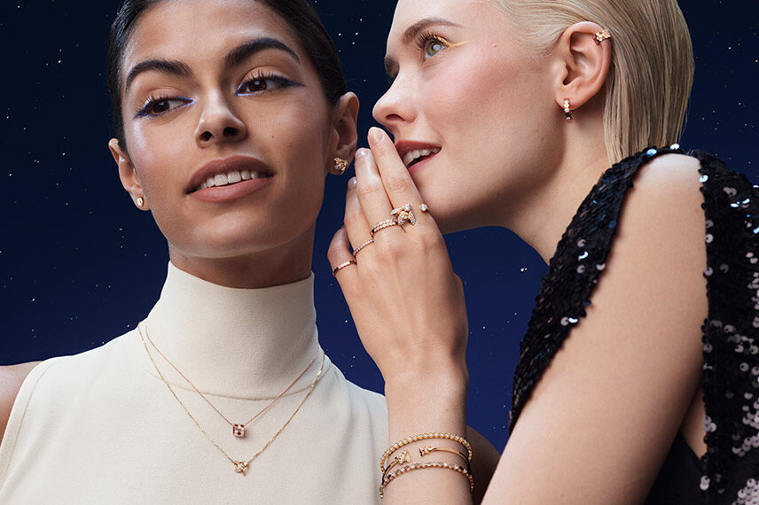 Bee de Chaumet collection | pendants & rings & bracelets & earrings in rose gold and diamonds