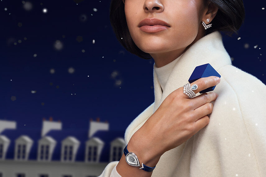 Joséphine model watches, rings and earrings in white gold l stackability