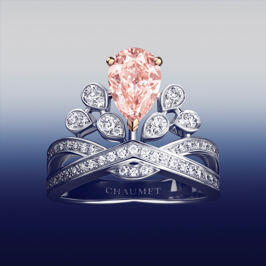 creation rose diamond Joséphine solitaire